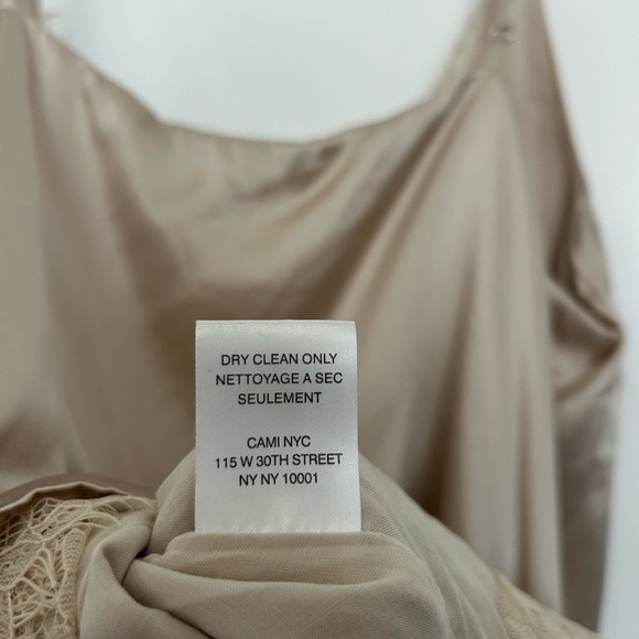 Cami NYC The Racer Lace Beige Lace 100% Silk Cami Top size medium 90s preppy - Picture 15 of 16